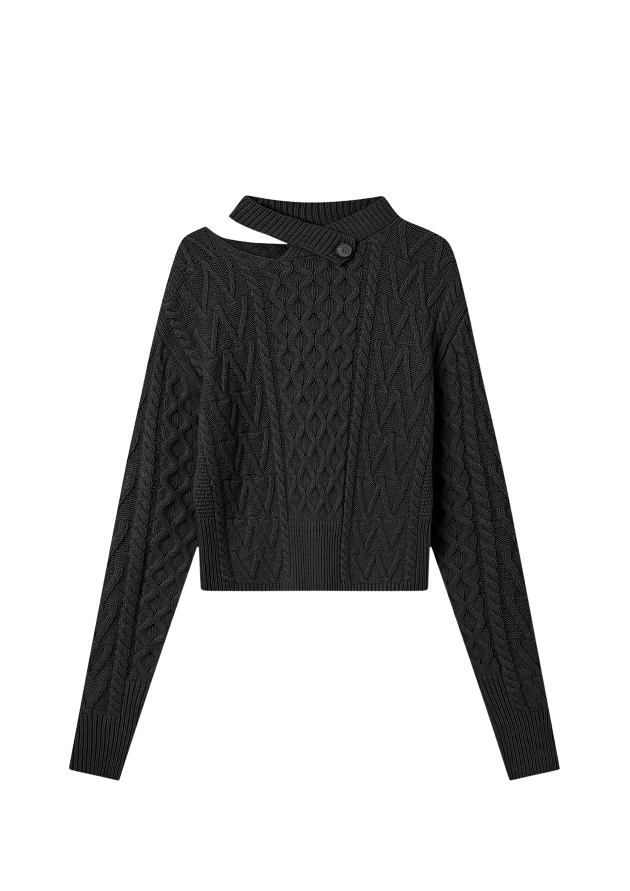 Tania Aran Knit Jumper - Mörkgrå