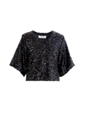 Tony Sequin Top - Black