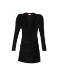 Glitter Jersey Mini Dress - Black
