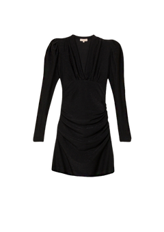 Glitter Jersey Mini Dress - Black