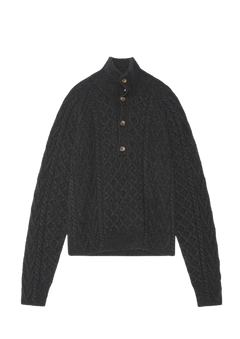 Henri Aran Knit Jumper - Brown