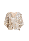 Tony Sequin Top - Champagne