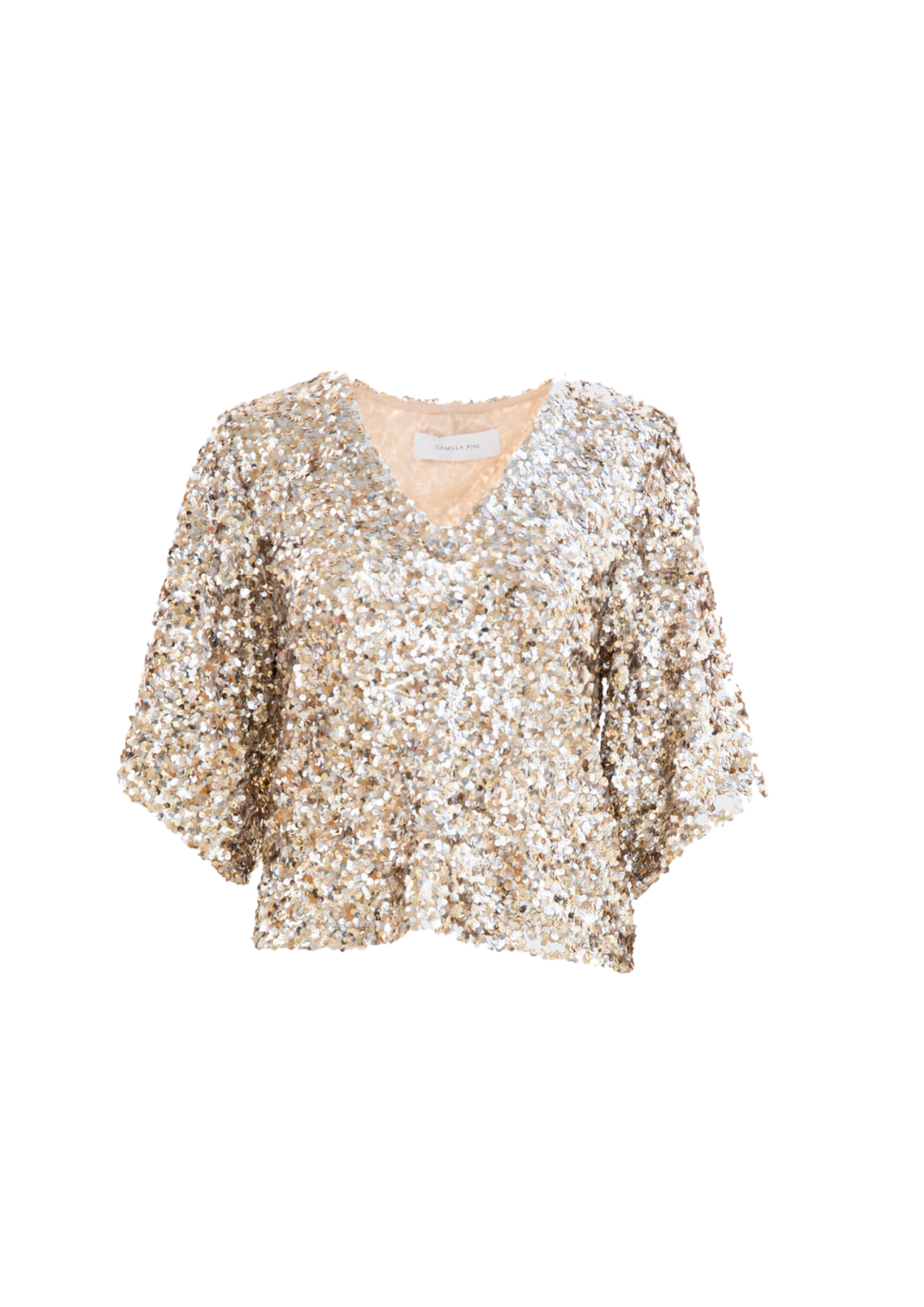 Tony Sequin Top - Champagne