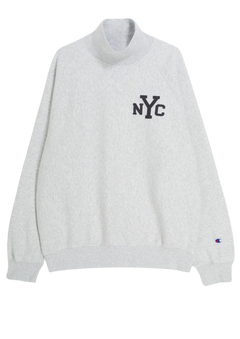 High Neck Sweatshirt - Light Grey
