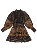 Décorated Poplin Mini Dress - Paisley