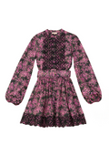 Décorated Poplin Belt Dress - Petite Rose