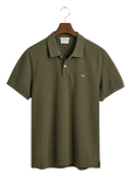 Regular Fit Shield Piqué Polo Shirt - Juniper Green