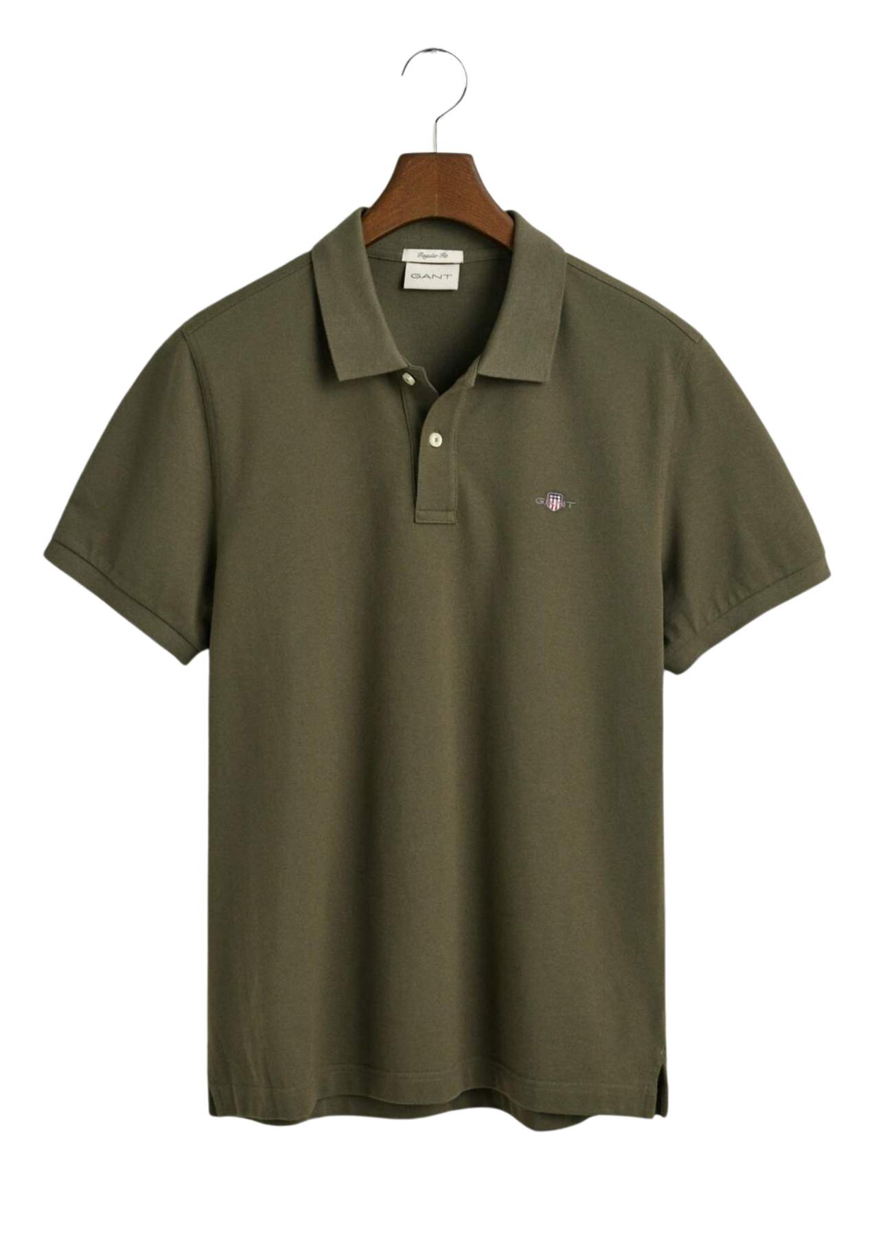 Regular Fit Shield Piqué Polo Shirt - Juniper Green