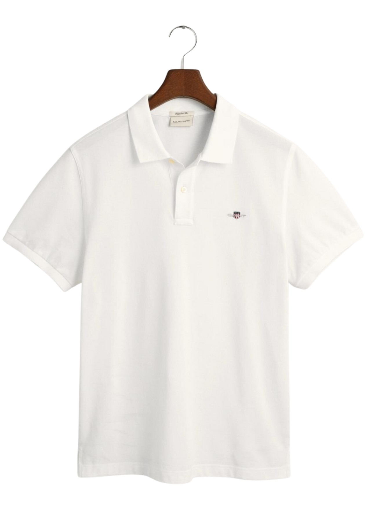 Regular Fit Shield Piqué Polo Shirt - White