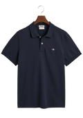 Regular Fit Shield Piqué Polo Shirt - Evening Blue