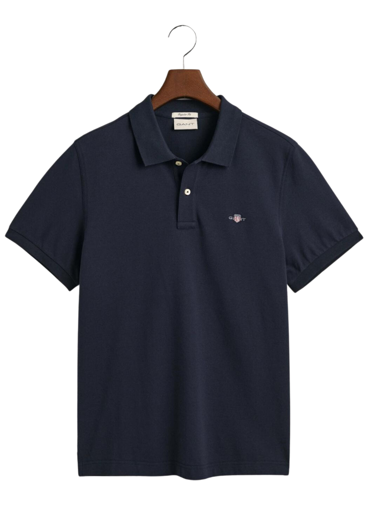 Regular Fit Shield Piqué Polo Shirt - Evening Blue