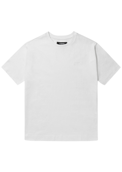 Organic Logo Fitted Tee - White Alyssum
