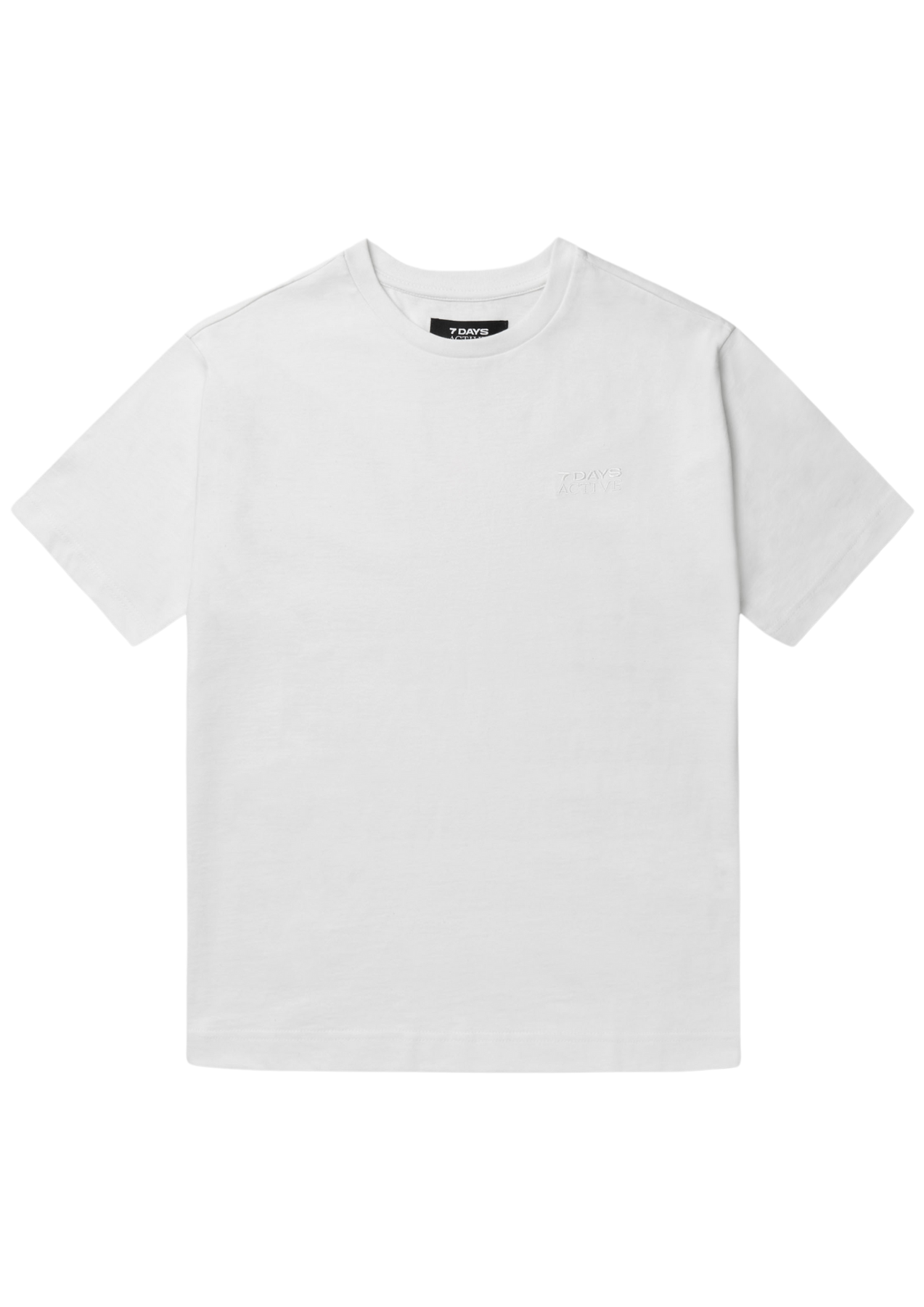 Organic Logo Fitted Tee - White Alyssum