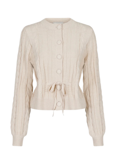 Molina Heavy Knit Cardigan - Sand Melange