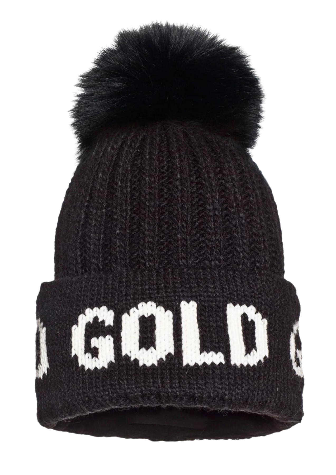 Hodd Beanie Faux Pom - Svart