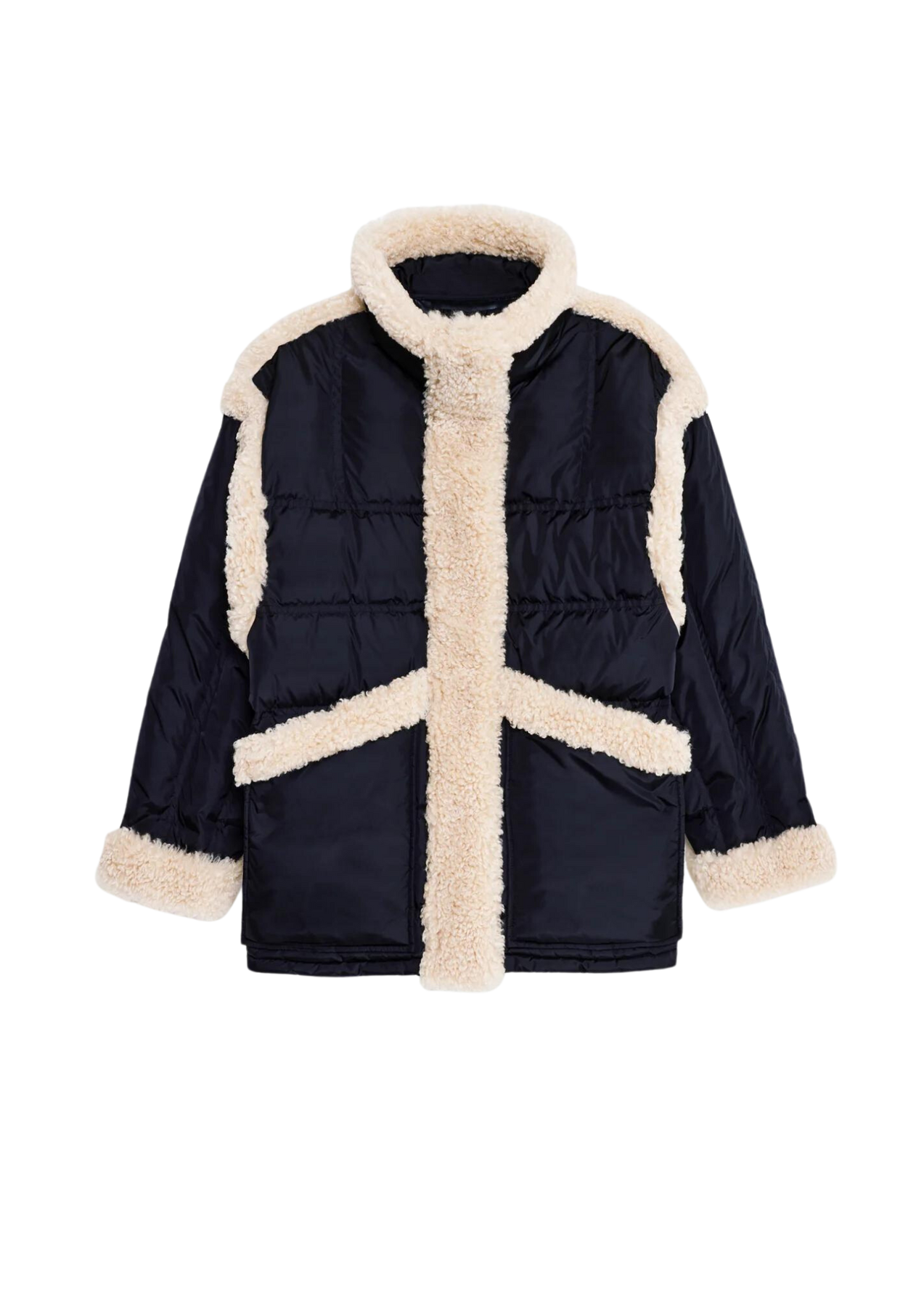 Stand Studio Dorothy Puffer Coat - Svart/Naturvit