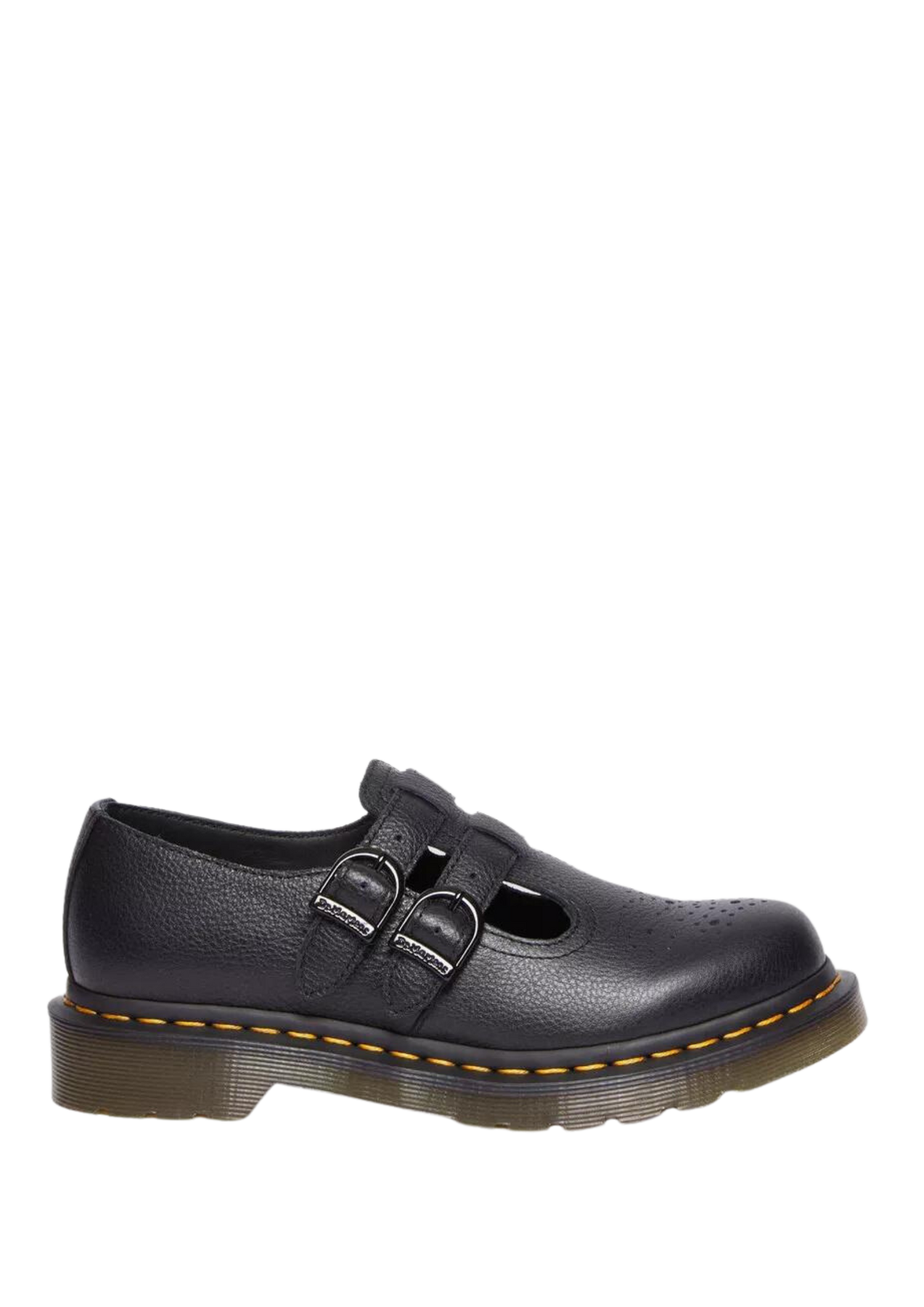 8065 Virginia Leather Mary Jane Shoes - Black Virginia