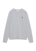 Tay Badge Lambswool Jumper - Grey Melange