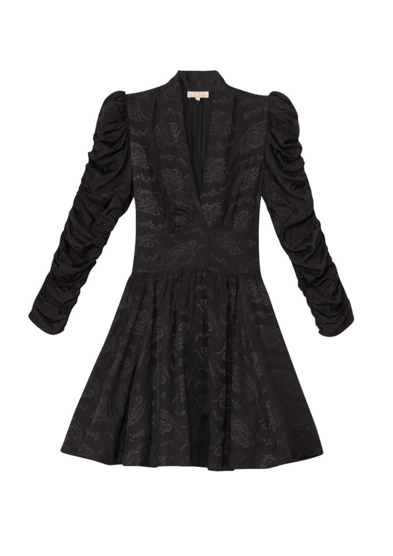 Jacquard Tieband Dress I - Black