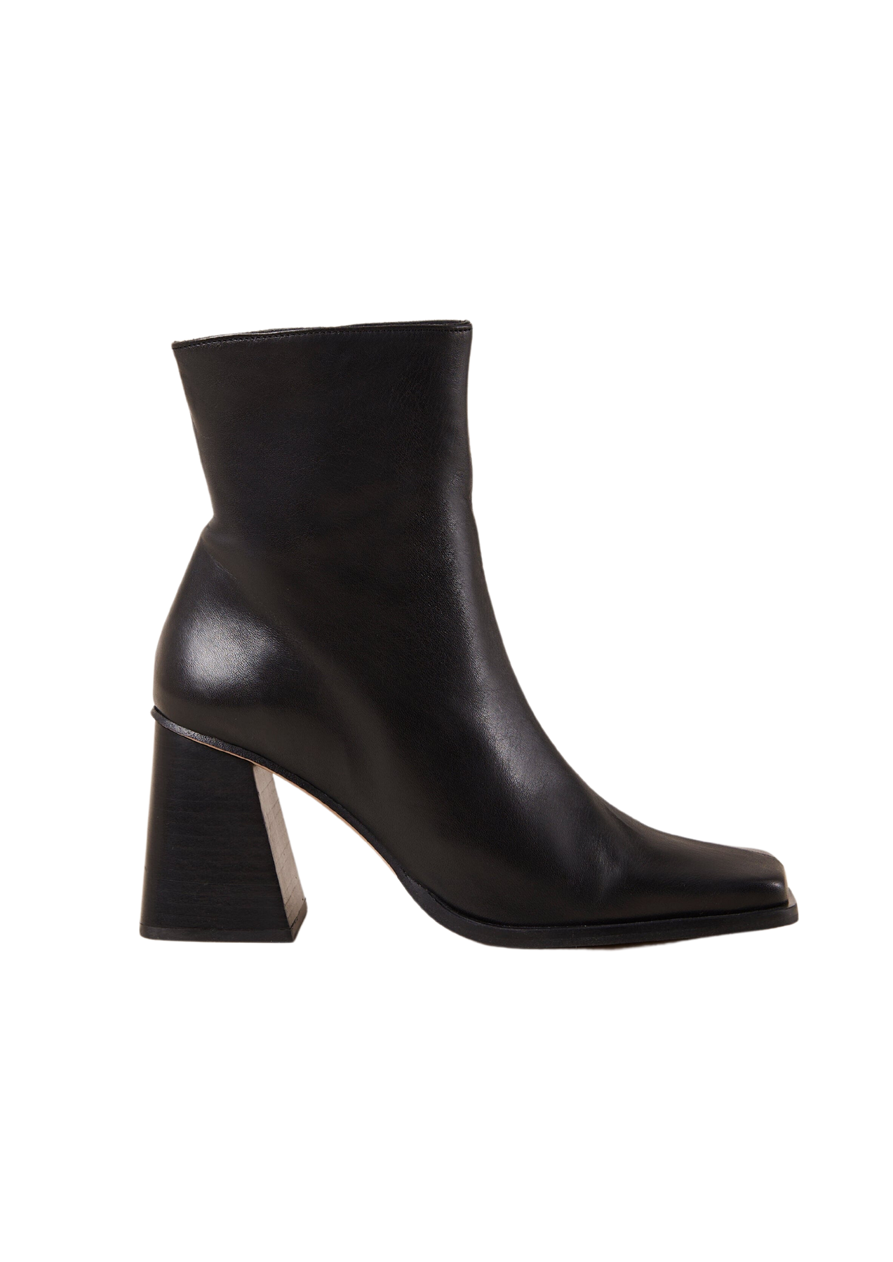 South Leather Ankle Boot - Svart