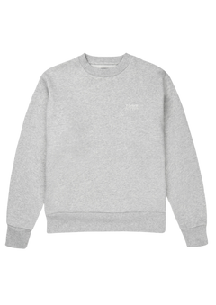 Organic Fitted Crewneck - Heather Grey