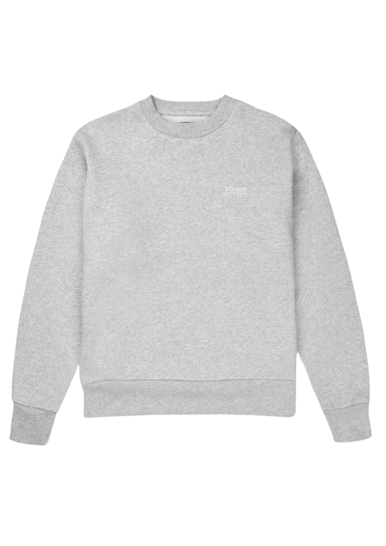 7 DAYS Active Organic Fitted Crewneck - Heather Grey