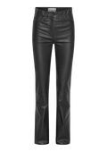 Stretch Leather Pants - Black