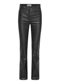 Stretch Leather Pants - Black