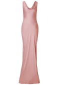 Leah Cowl Satin Maxi Dress - Blush