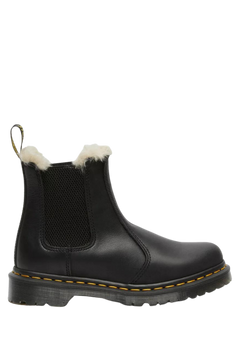 2976 Leonore Faux Fur Lined Burnished Chelsea Boots - Black Burnished Wyoming