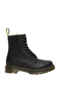 1460 Serena Faux Fur Lined Leather Lace Up Boots - Svart