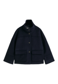 Cropped Wool Jacket - Evening Blue