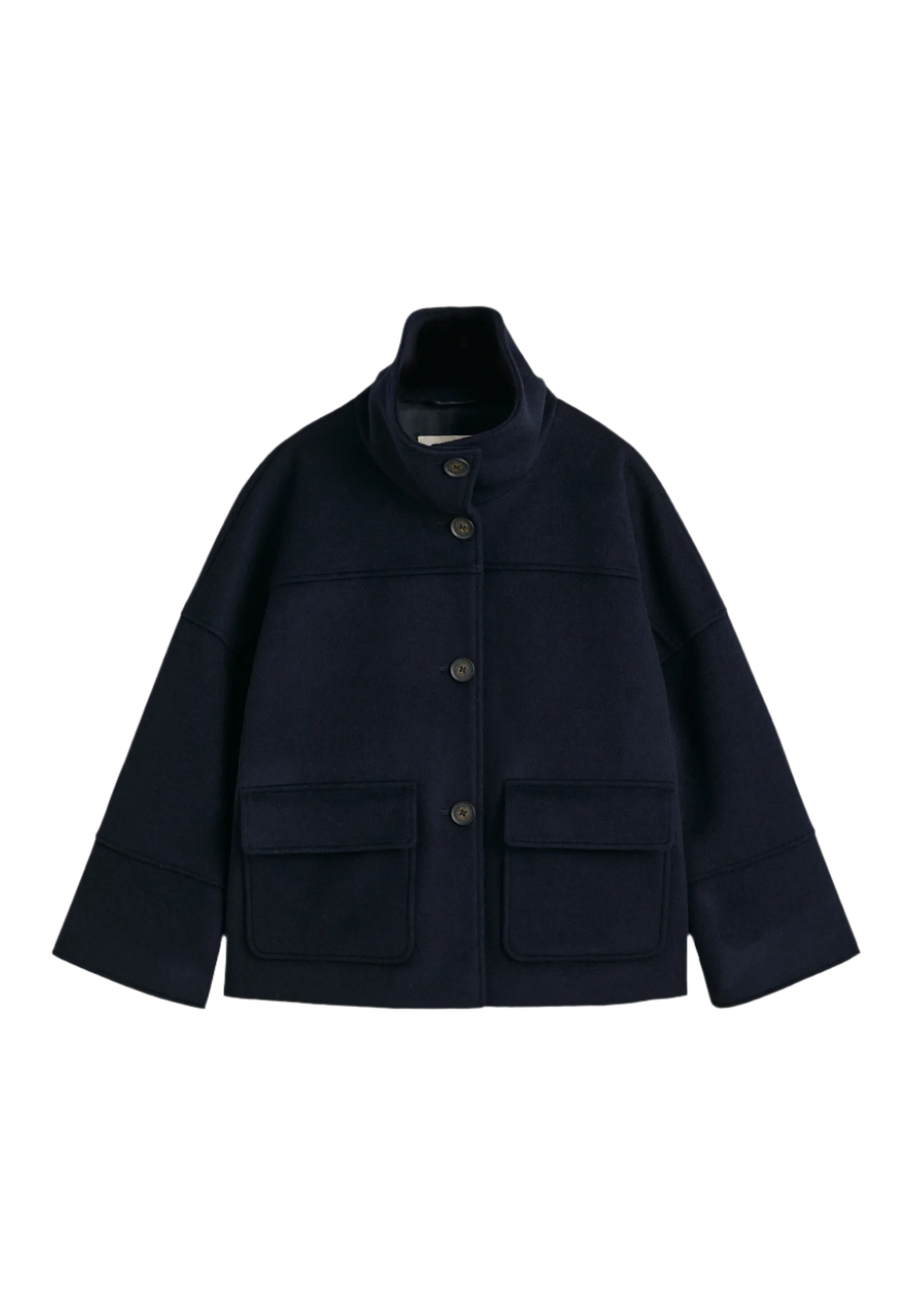 Cropped Wool Jacket - Evening Blue