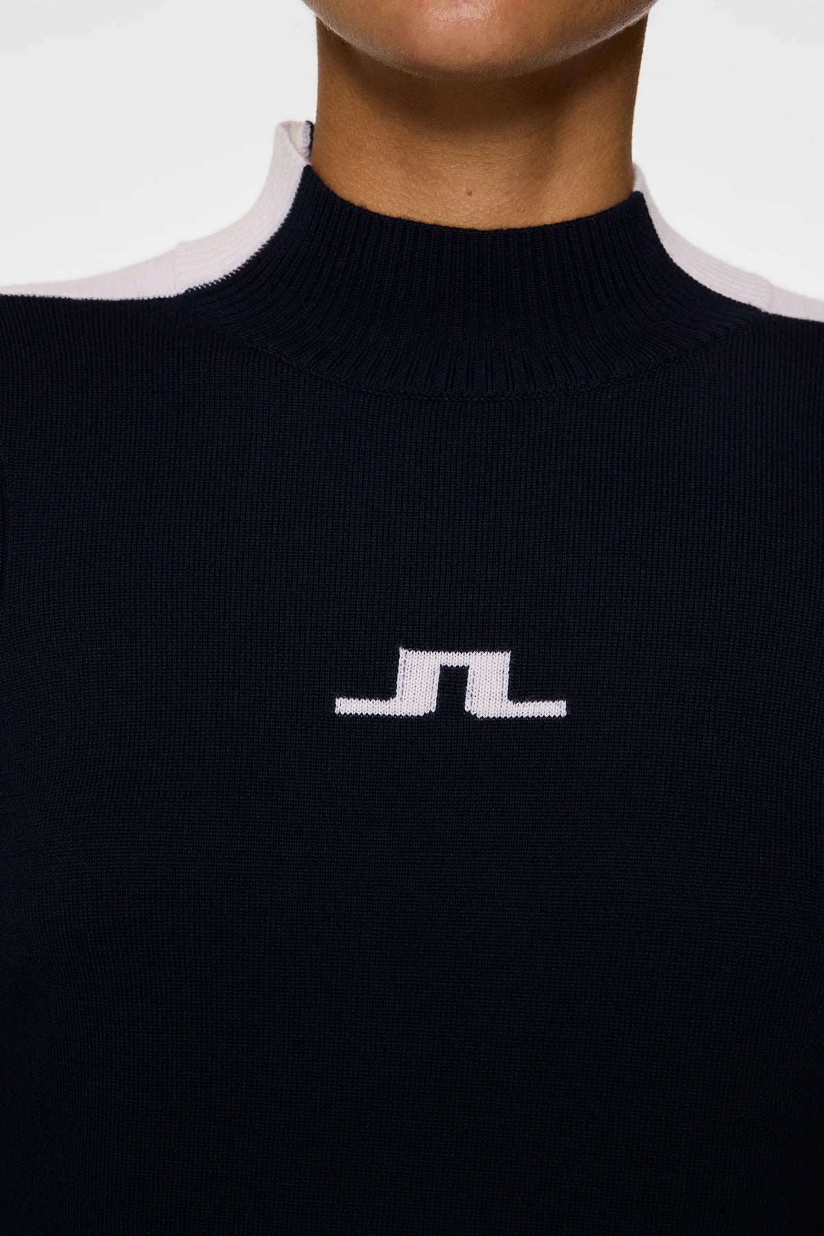Adeline Stickad Tröja - JL Navy