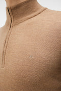 Kiyan Quarter Zip Sweater - Chipmunk Melange