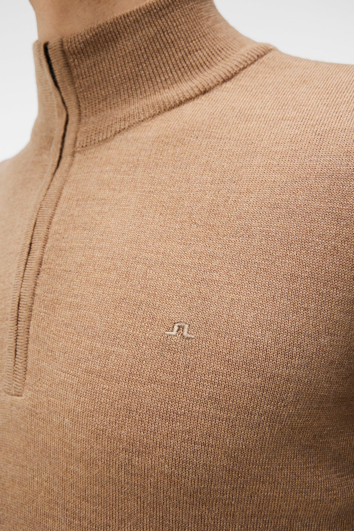 Kiyan Quarter Zip Sweater - Chipmunk Melange