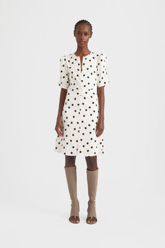 DottiaGZ P Short Dress - Afterglow With Black Dot