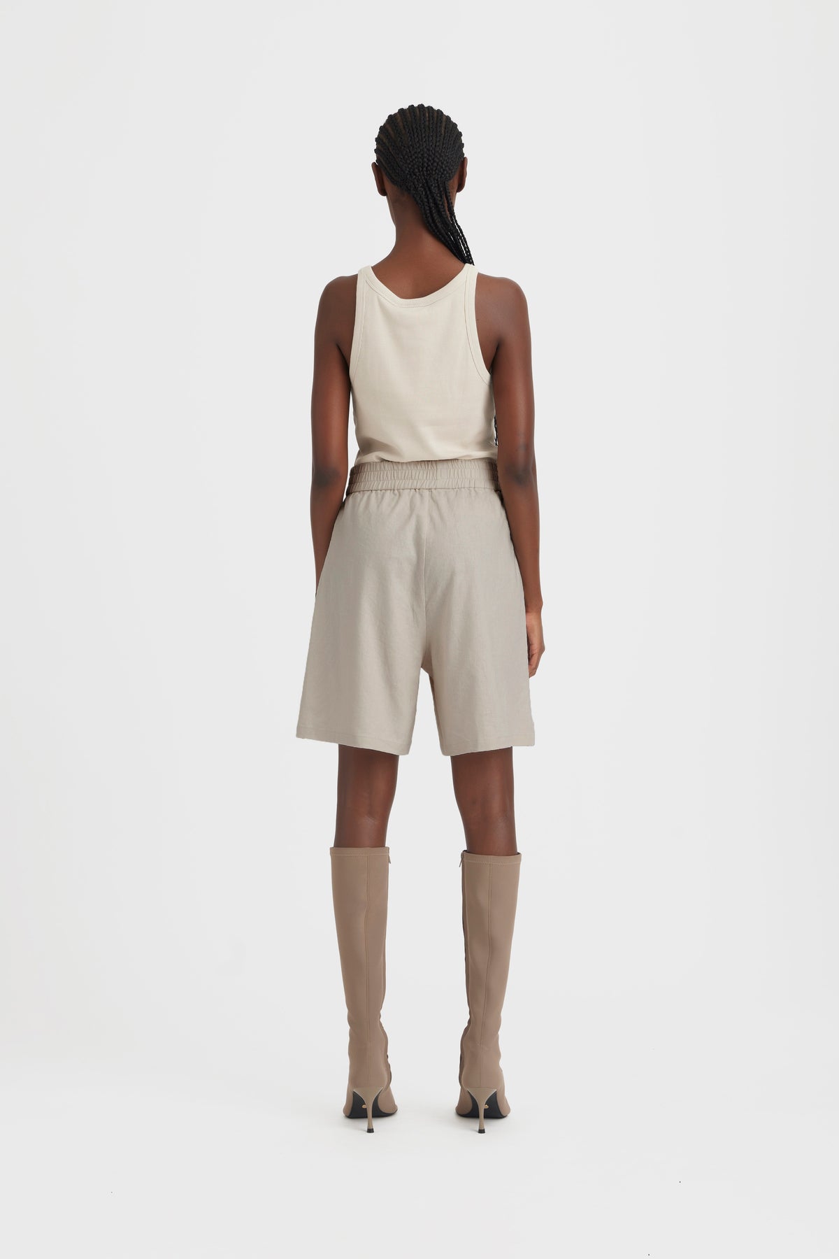 LizaGZ Linen Hw Shorts - Ancient Scroll