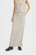 LizaGZ Linen Hw Skirt - Ancient Scroll