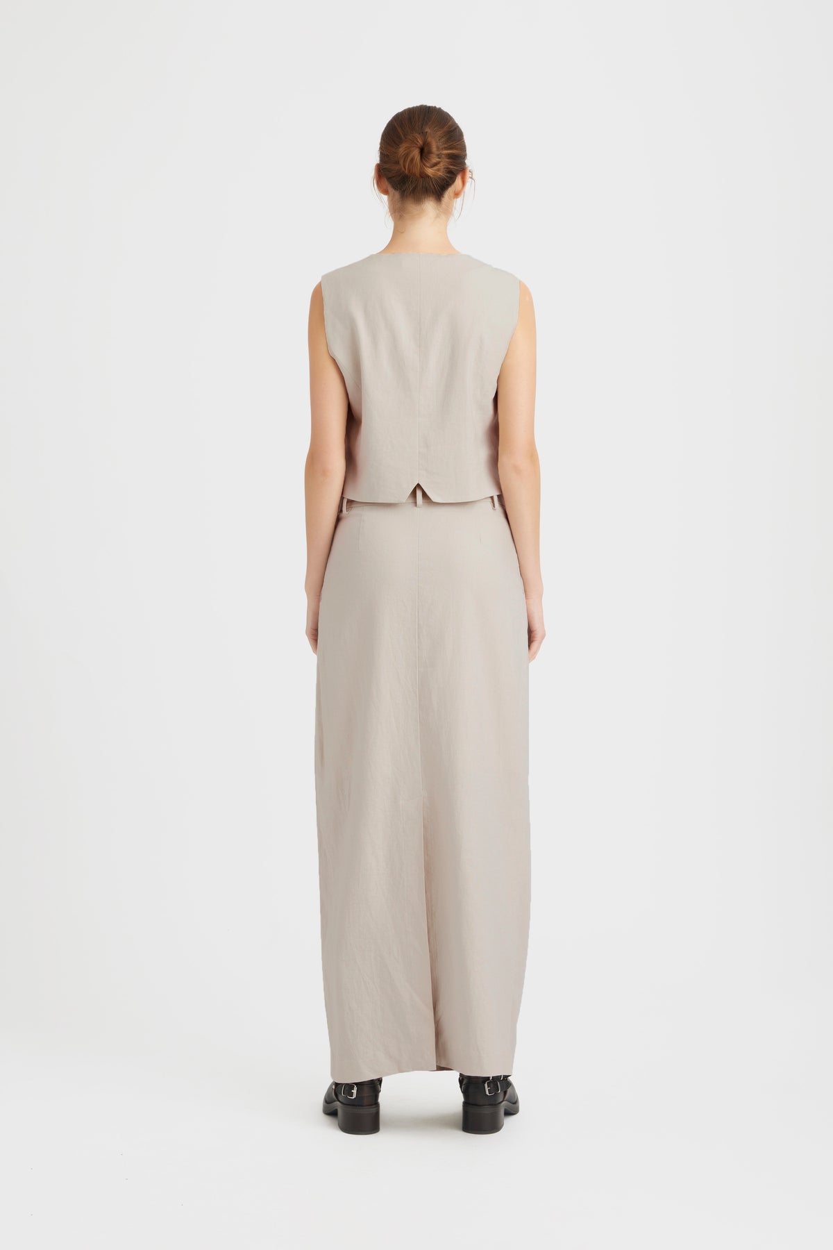 LizaGZ Linen Waistcoat - Ancient Scroll