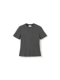 Lidie Ss Top - Dark Grey Melange