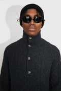 Henri Aran Knit Jumper - Brown
