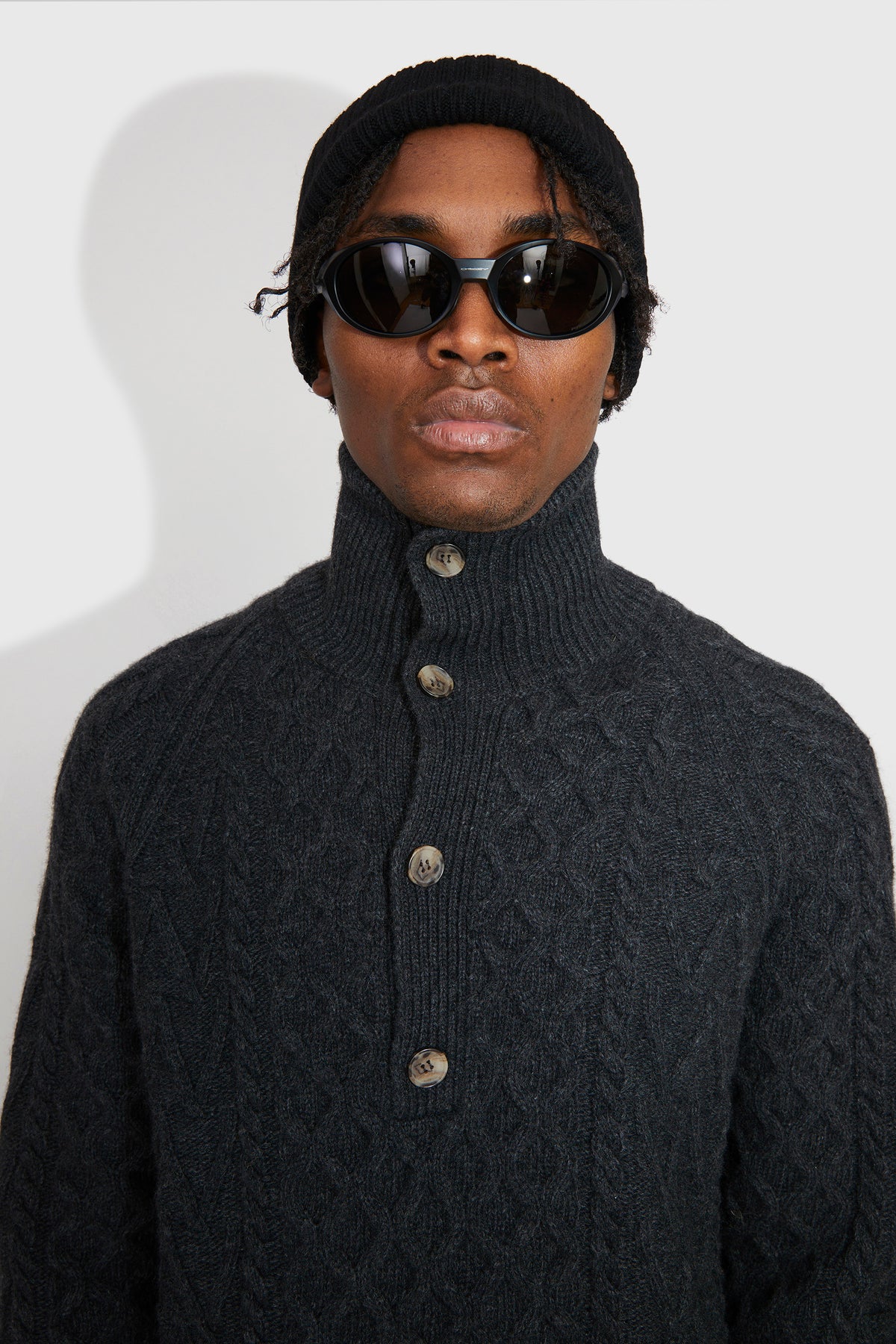 Henri Aran Knit Jumper - Brown