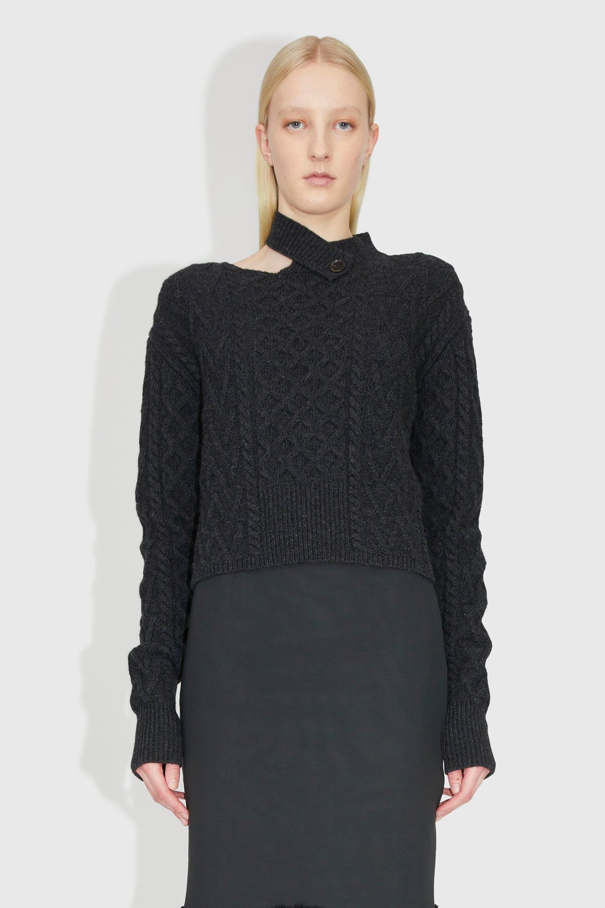 Tania Aran Knit Jumper - Mörkgrå
