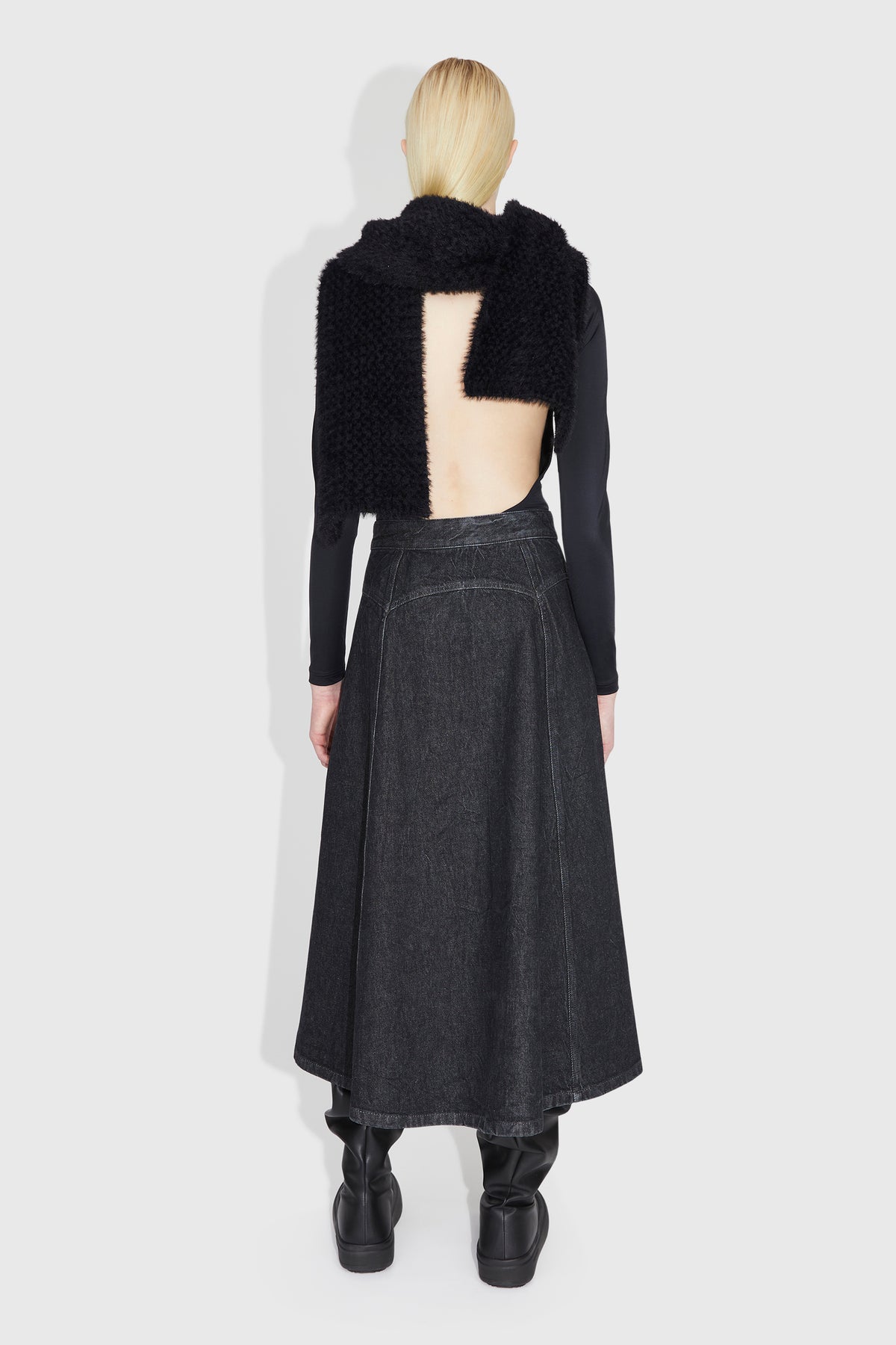 Agatha Denim Skirt - Black Wash