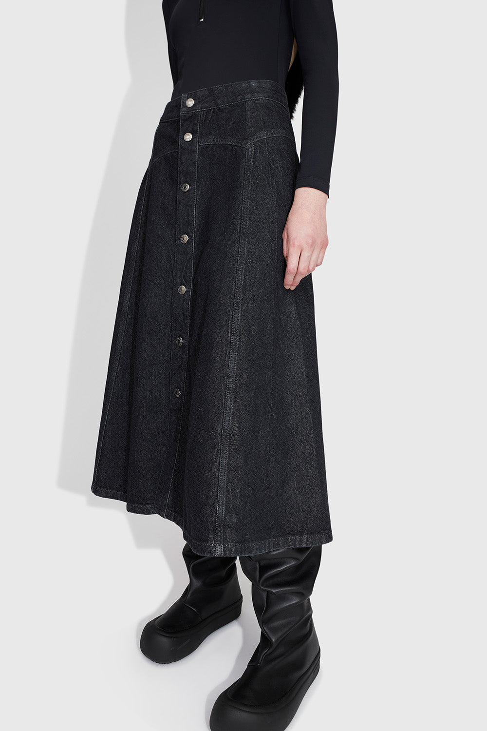 Agatha Denim Skirt - Black Wash