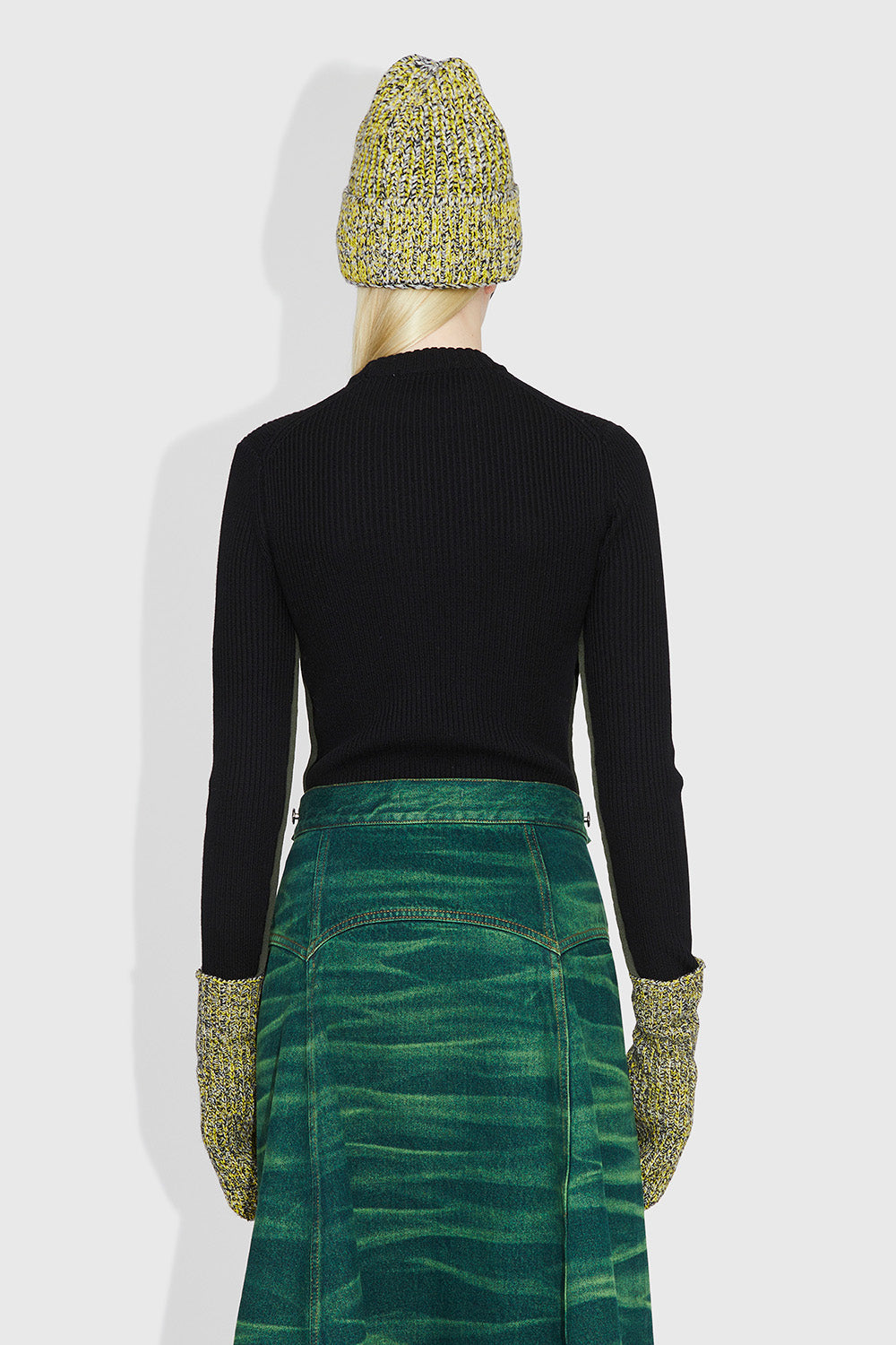 Evie Contrast Knit - Svart