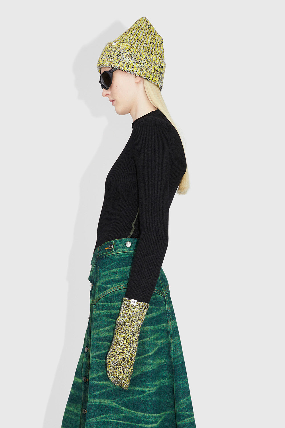 Evie Contrast Knit - Svart