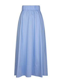 Yara Long Poplin Skirt - Sky Blue