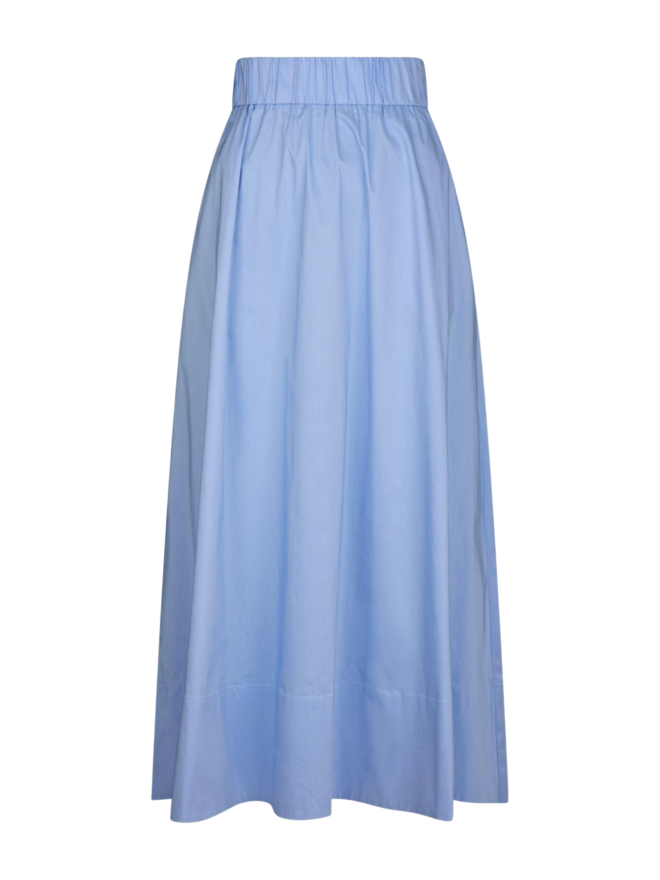 Yara Long Poplin Skirt - Sky Blue